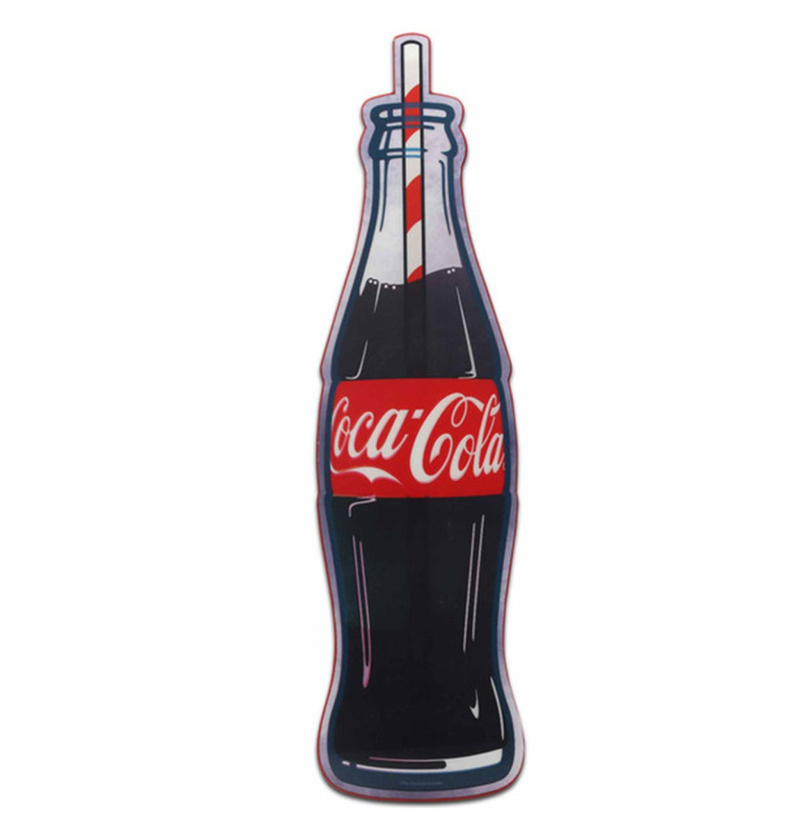 Coca-Cola Flesje 3D Lenticulair Houten Bord - 69 x 18cm