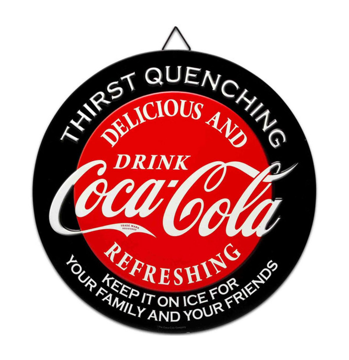 Coca-Cola Thirst Quenching Rond Metalen Bord - Ø30cm