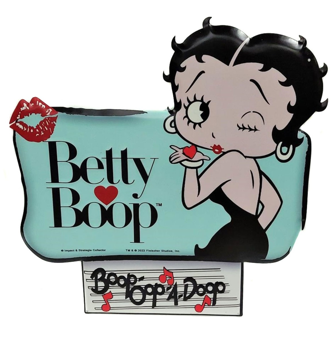 Betty Boop Kiss Gevormd Metalen Bord - 50 x 50 cm