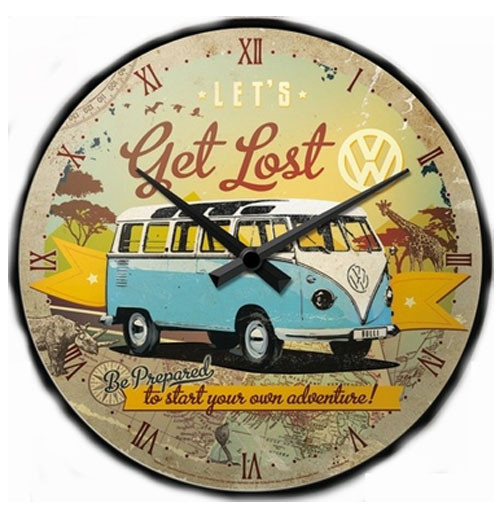 VW Volkswagen Bulli Let&apos;s get Lost Klok