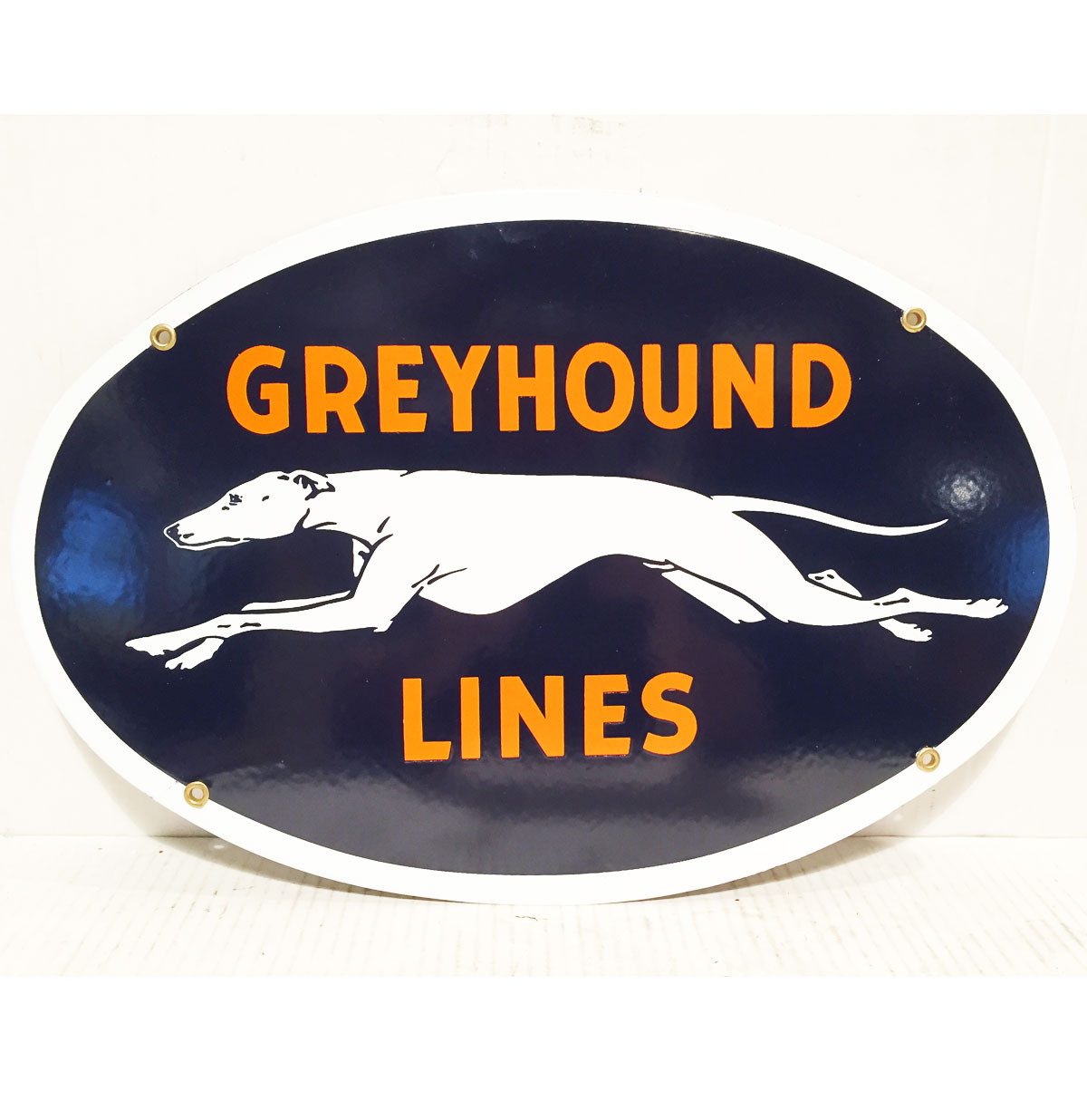 Greyhound Lines Emaille Bord Ovaal