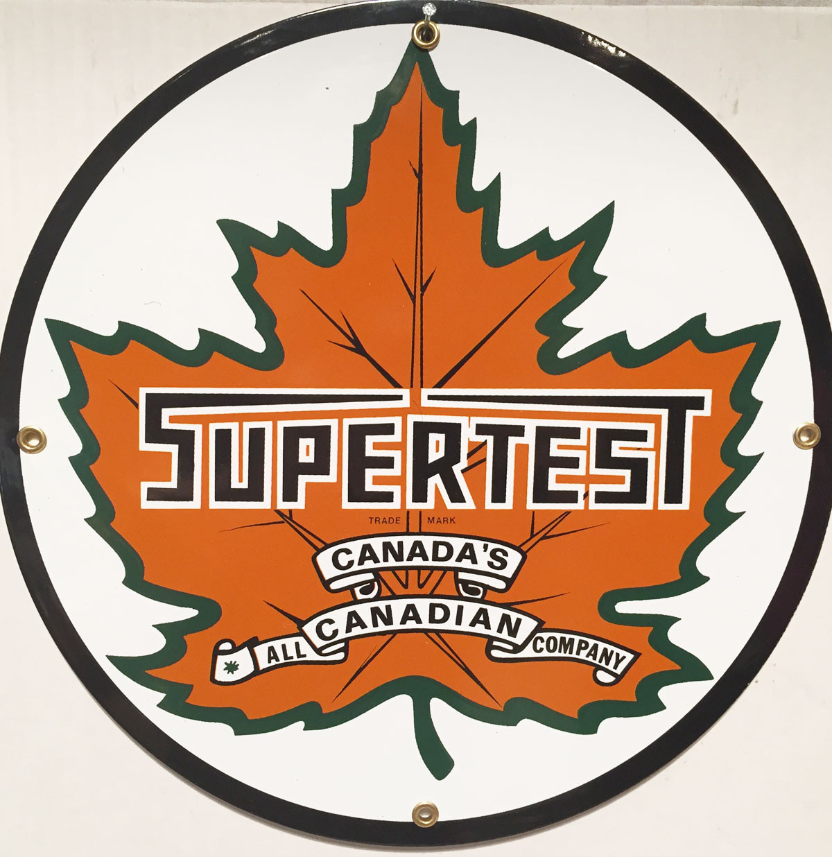 Supertest Petroleum Canada Emaille Bord 12" / 30 cm