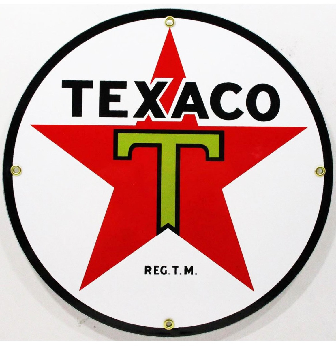 Texaco Ster Logo Emaille Bord 12" / 30 cm
