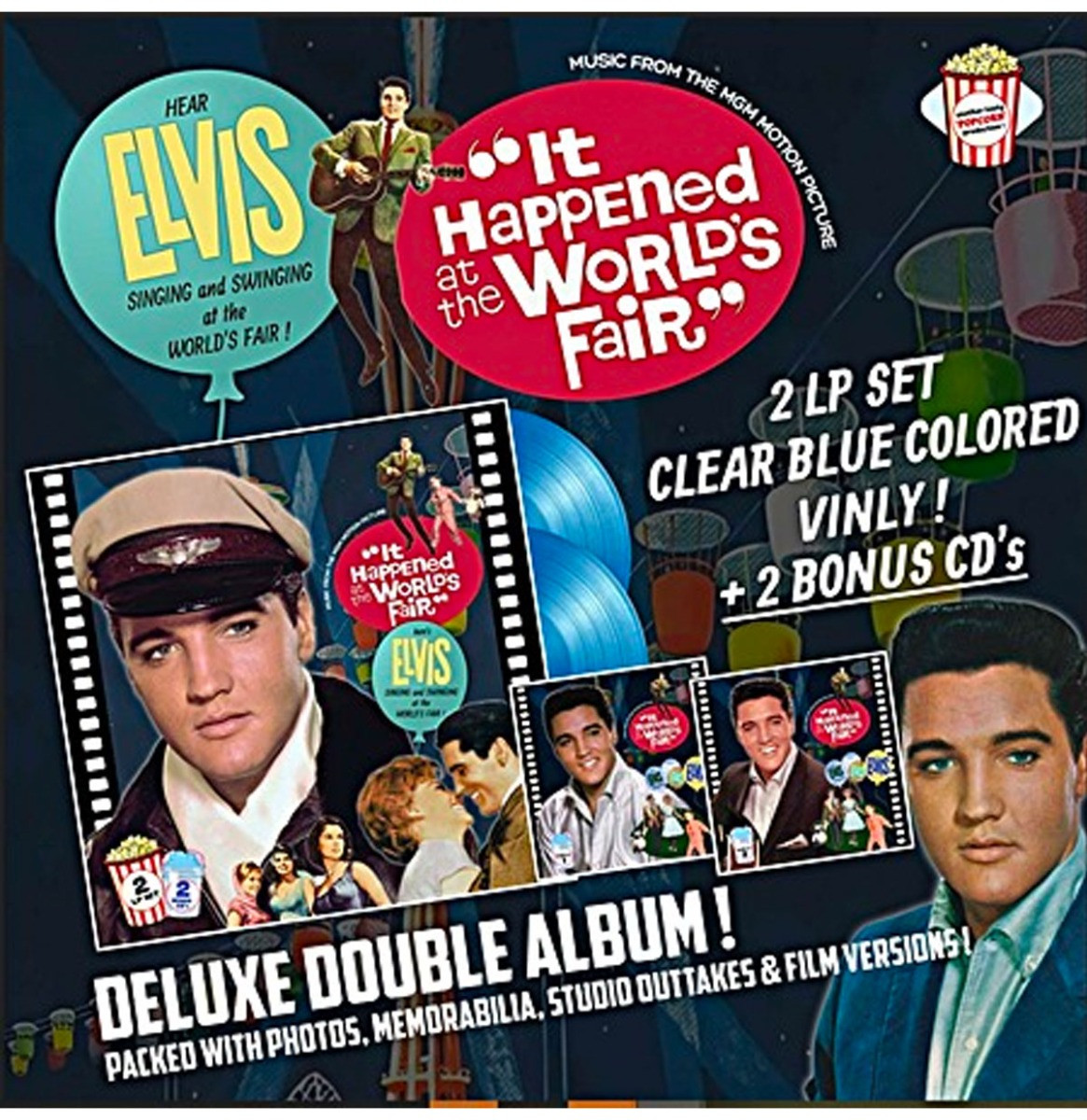 Elvis Presley - It Happened At The World&apos;s Fair (Blauw Vinyl) 2LP + 2CD