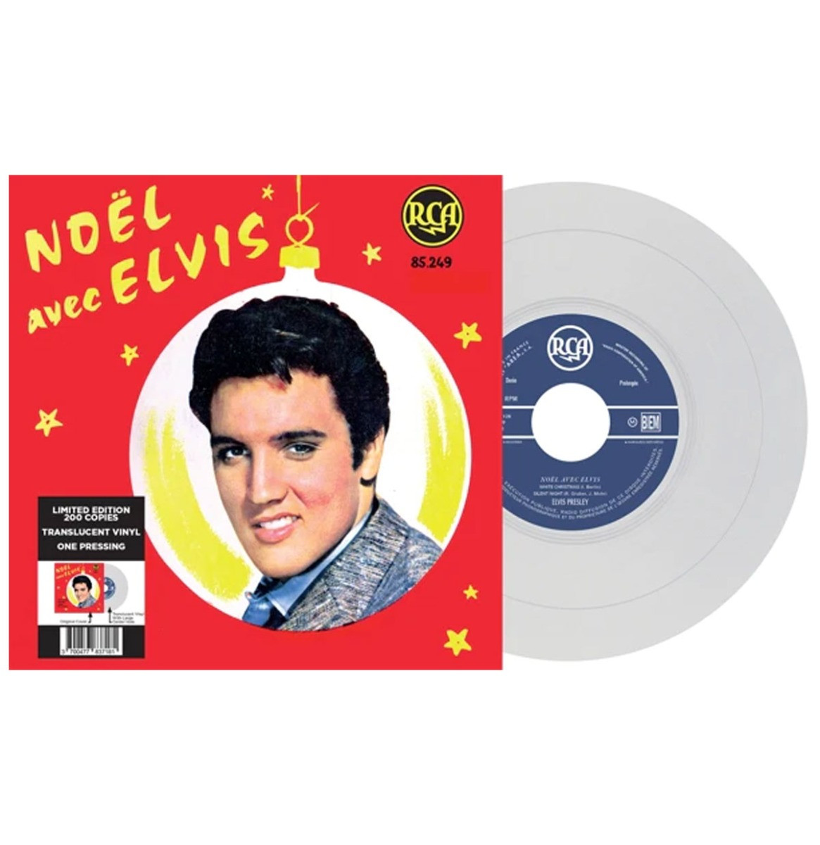 Elvis Presley - Noël Avec Elvis (Doorzichtig Vinyl) EP 7" Vinyl