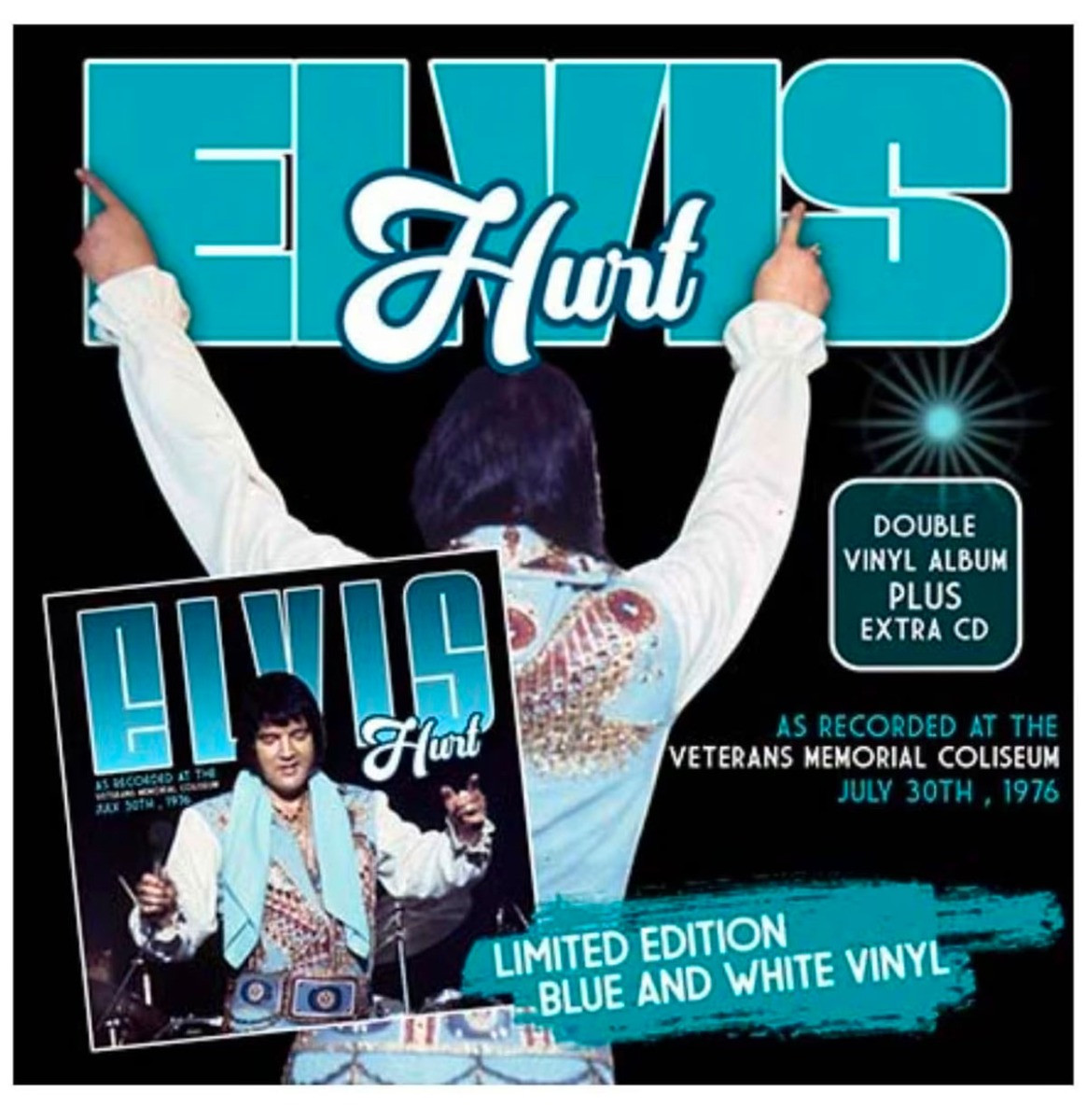 Elvis Presley - Hurt 2LP en CD - Blauw Vinyl