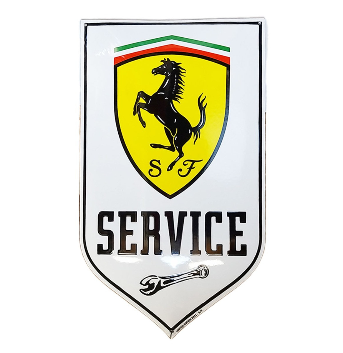 Ferrari Service Emaille Bord - 60 x 35cm