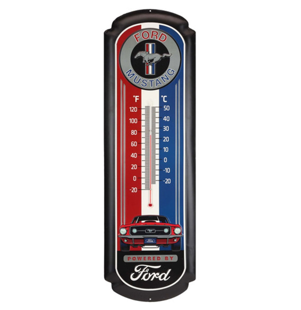 Ford Mustang Grote Metalen Muur Thermometer