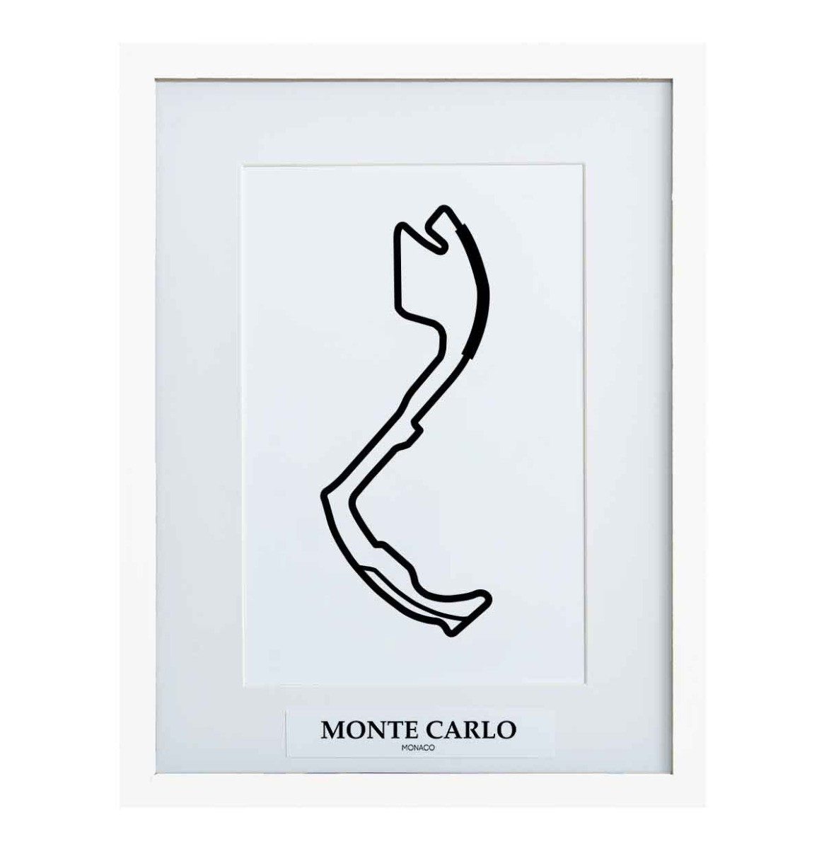 Formule 1 Circuit Monte Carlo Monaco 3D Print - Wit
