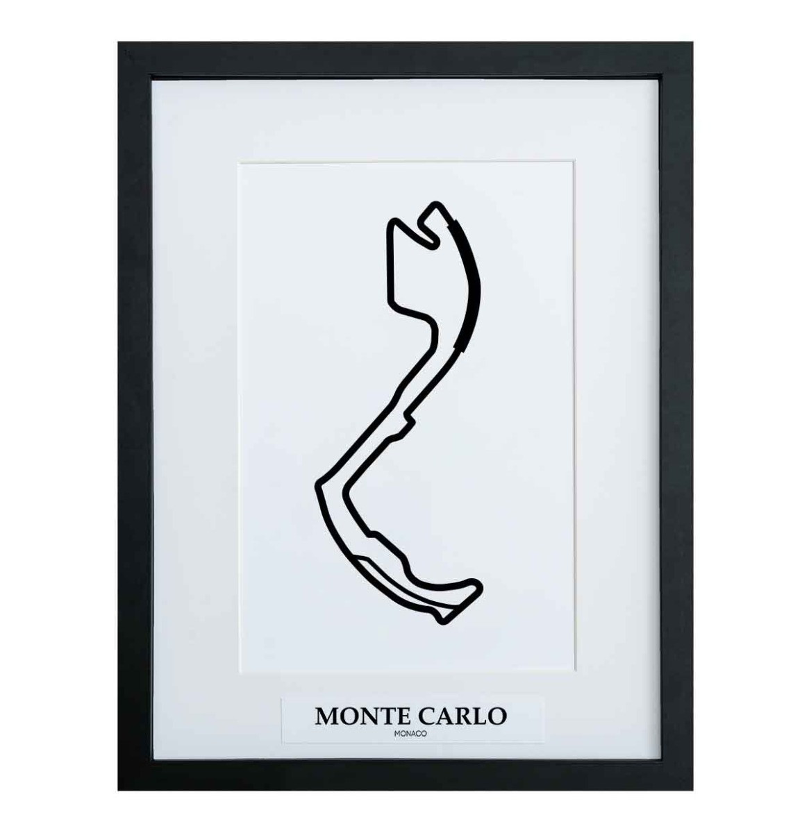 Formule 1 Circuit Monte Carlo Monaco 3D Print - Zwart