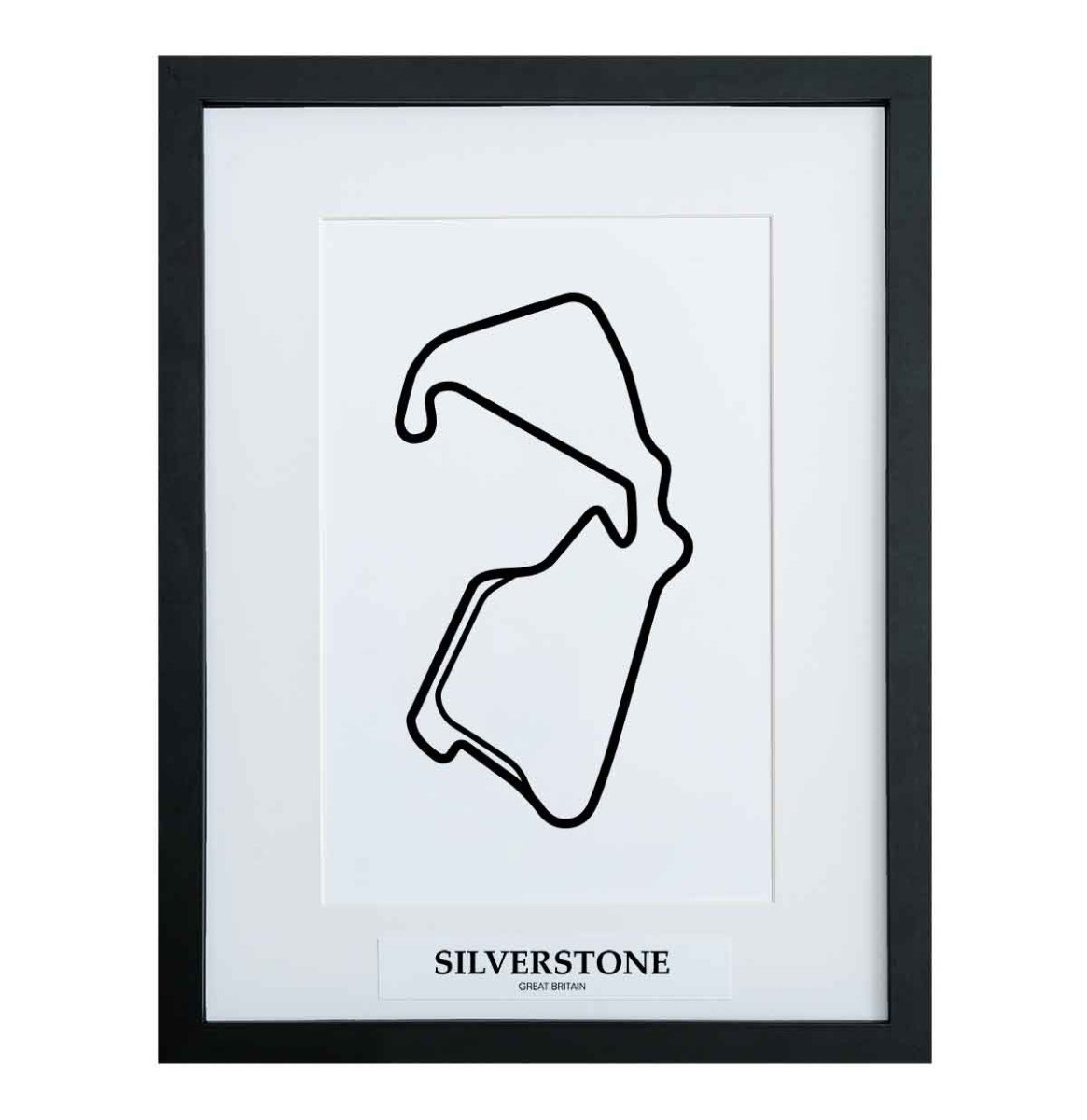 Formule 1 Circuit Silverstone 3D Print - Zwart
