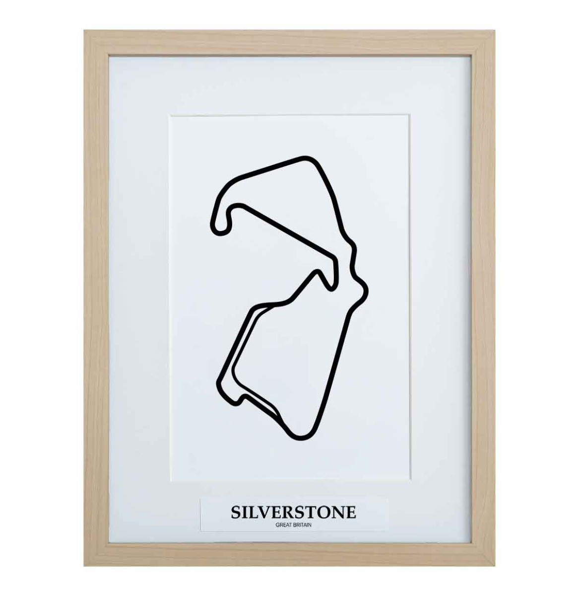 Formule 1 Circuit Silverstone 3D Print - Hout