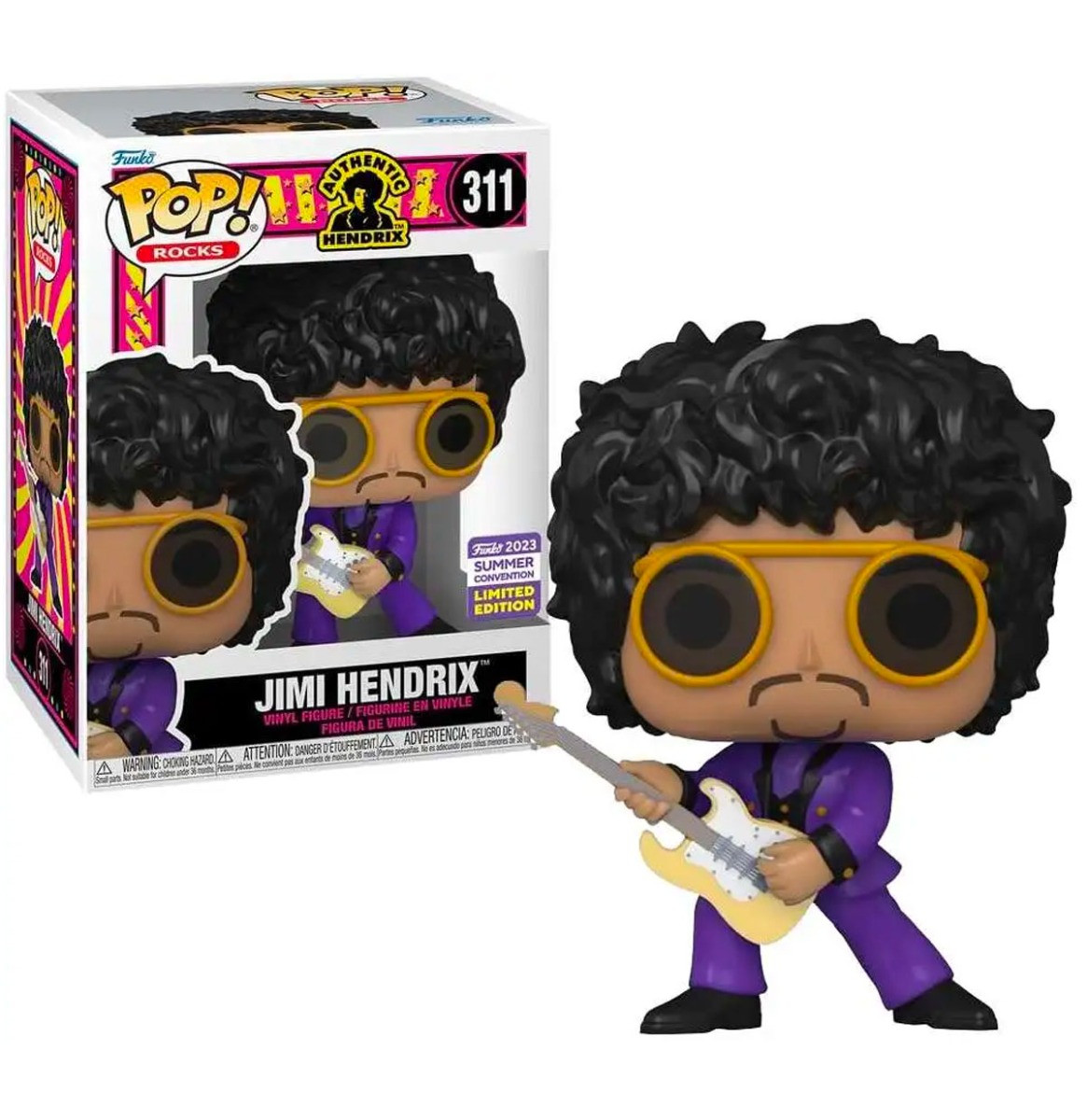 Funko Pop! Rocks: Jimi Hendrix - Paars Pak (2023 Summer Convention) - Gelimiteerde Editie