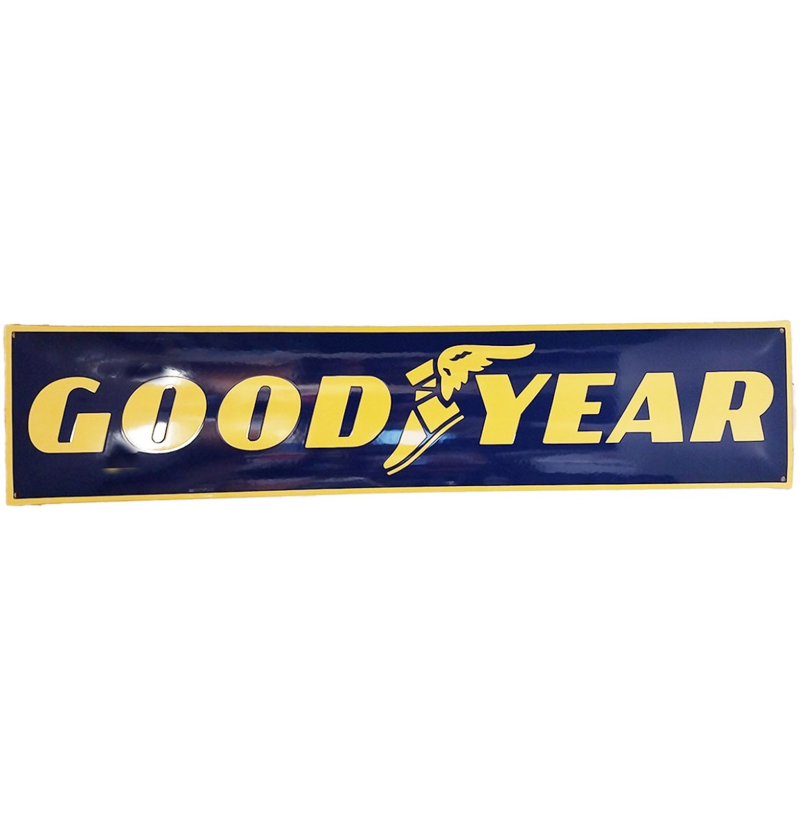 Goodyear Logo Emaille Bord - 90 x 20cm