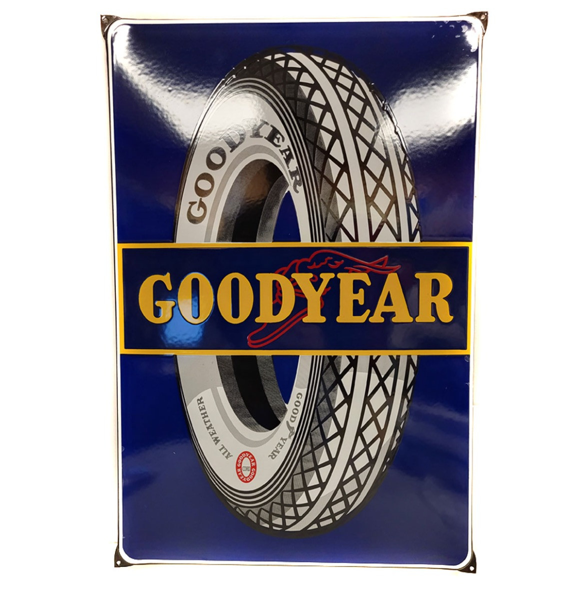 Goodyear Tires Wheel Emaille Bord - 60 x 40 cm