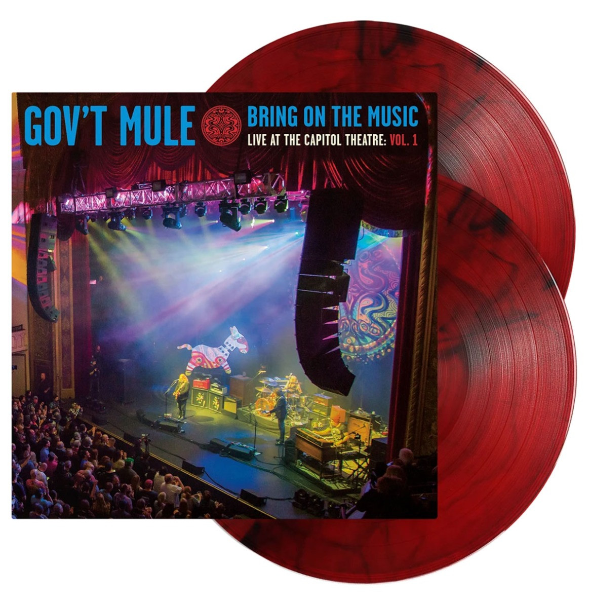 Gov&apos;t Mule - Bring On The Music - Live at The Capitol Theatre: Vol. 1 Red/Black Marble Gelimiteerd plus Poster