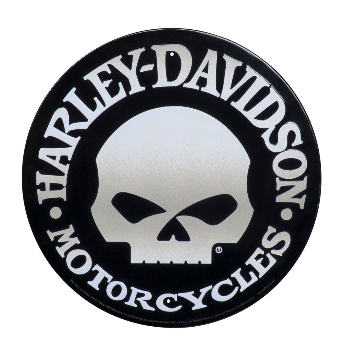 Harley-Davidson Skull Logo Metalen Bord
