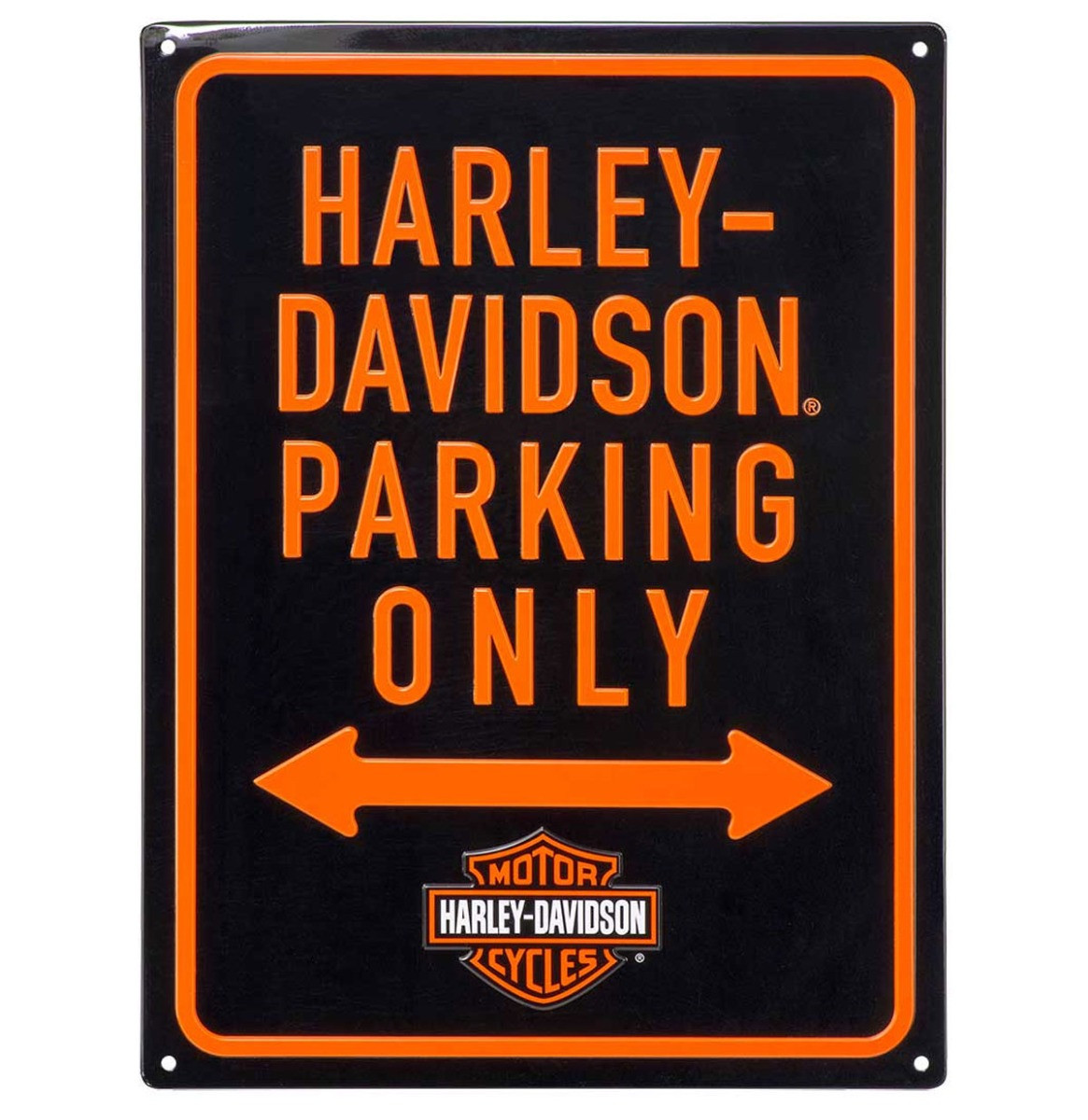 Harley-Davidson Parking Only Tinnen Bord Met Reliëf - 30 x 40 cm