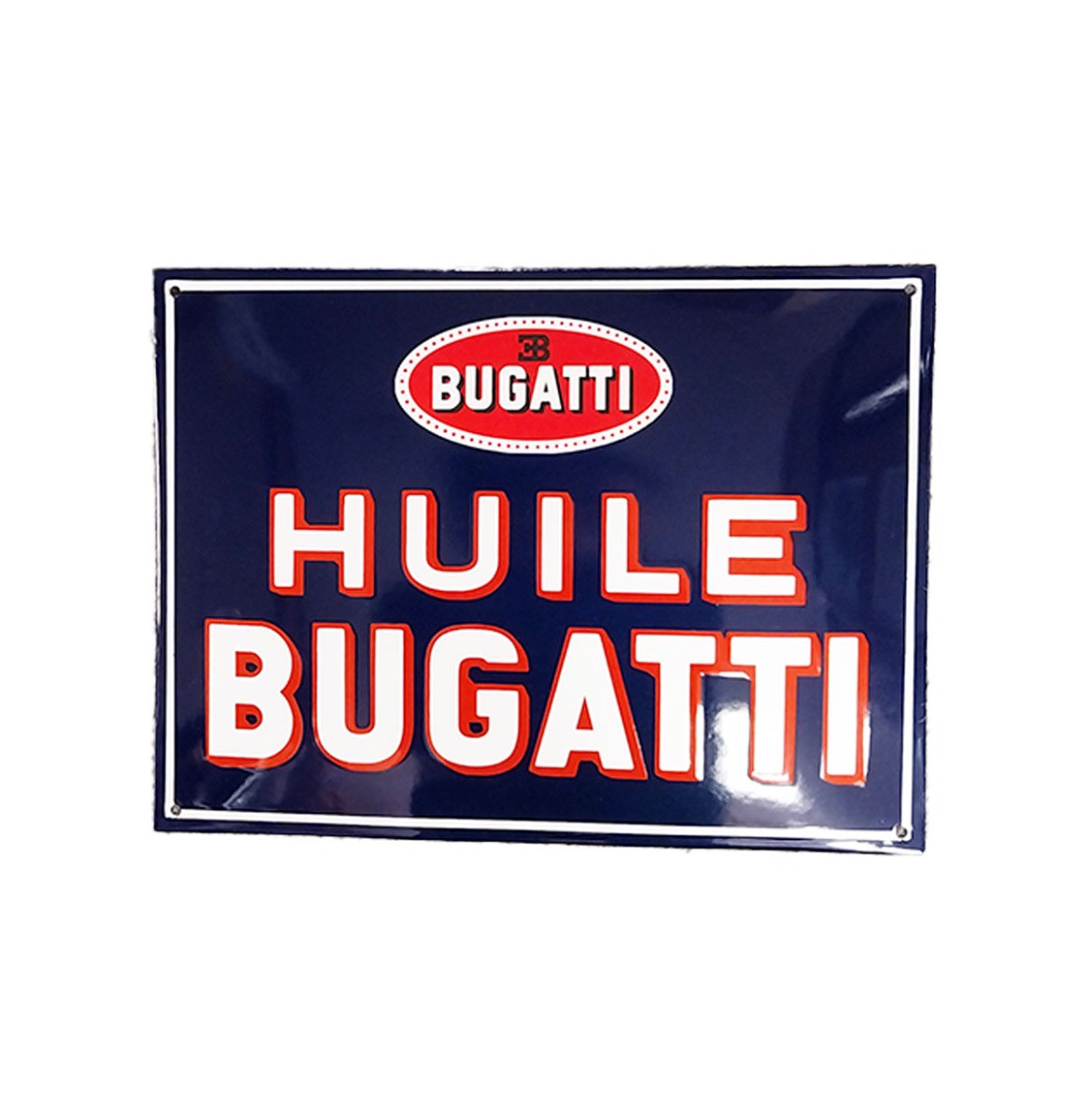 Huile Bugatti Emaille Bord - 40 x 30cm