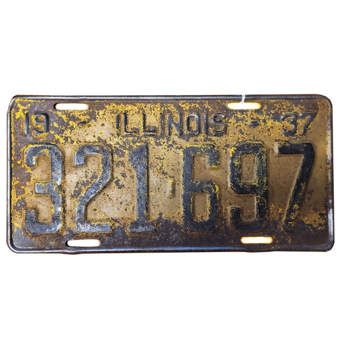 Illinois Kentekenplaat - 1937 - Origineel