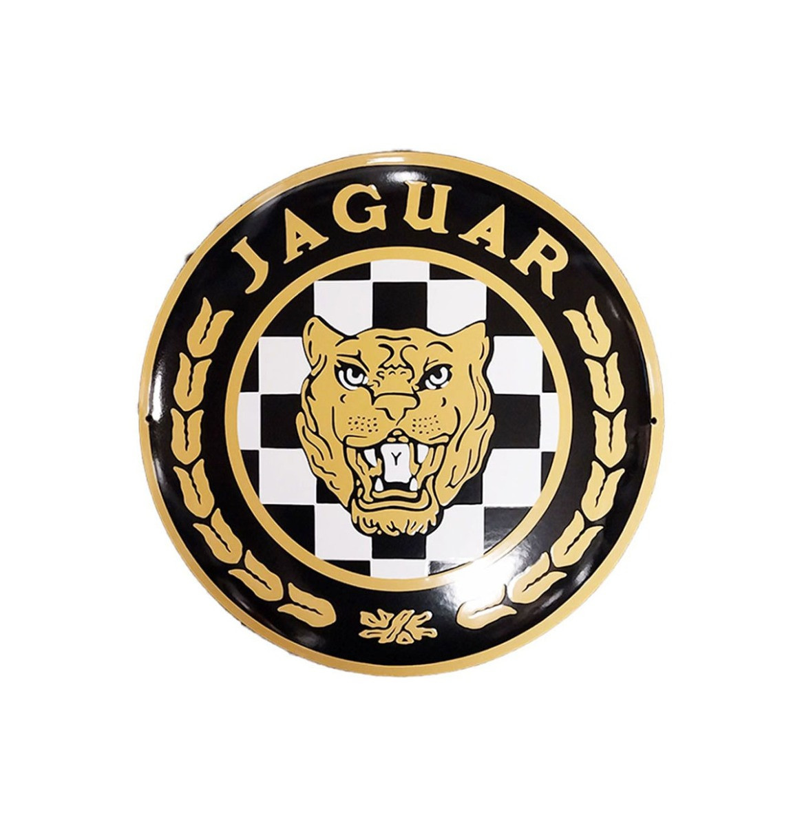 Jaguar Vintage Logo Emaille Bord - Ø30cm