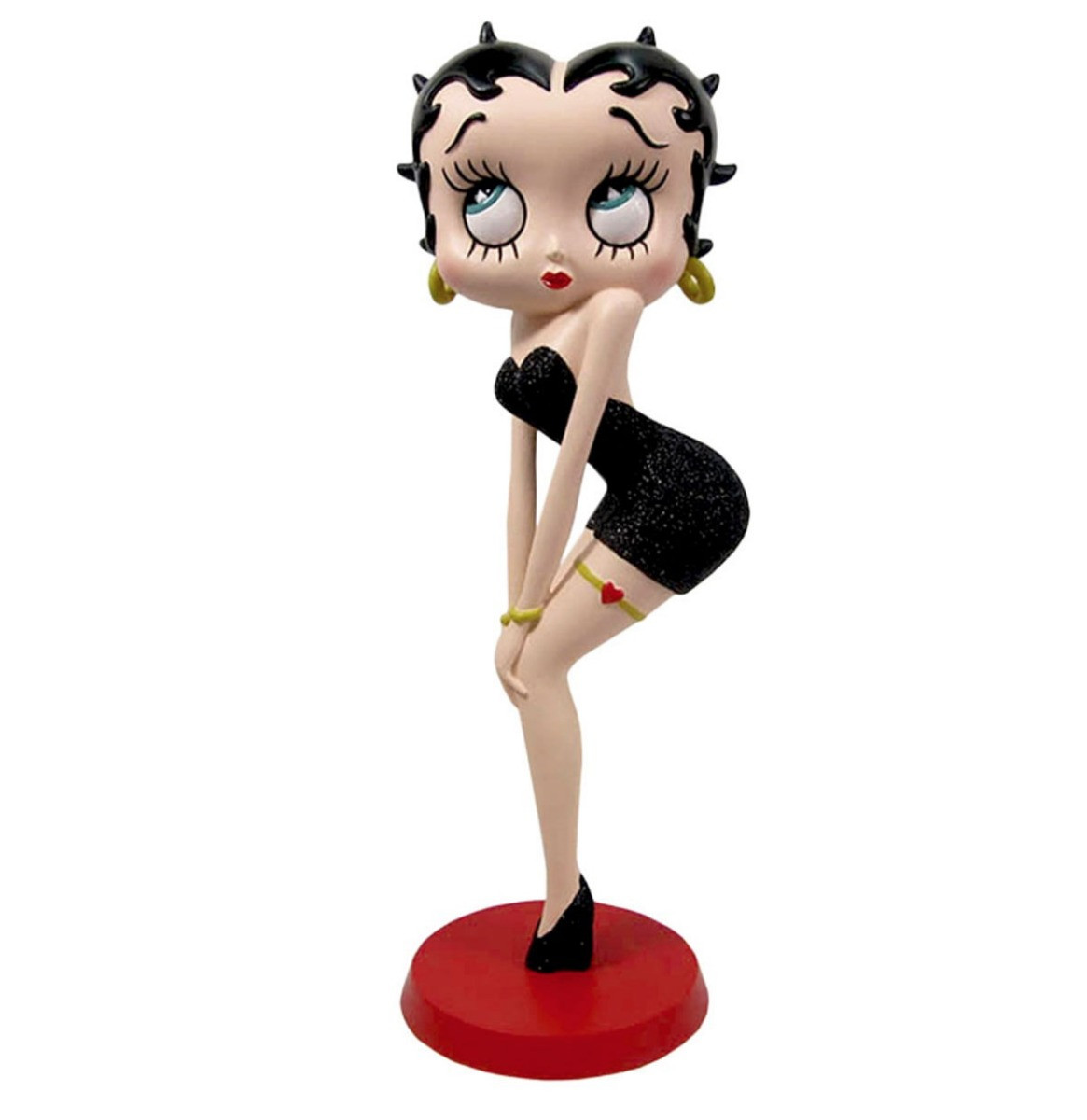 Betty Boop Klassieke Pose Beeld (Zwart Glitter)