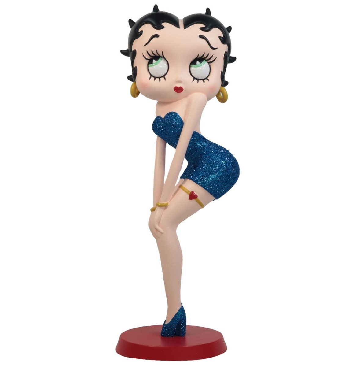Betty Boop Klassiek Pose (Blauwe Glitter Jurk) Beeldje