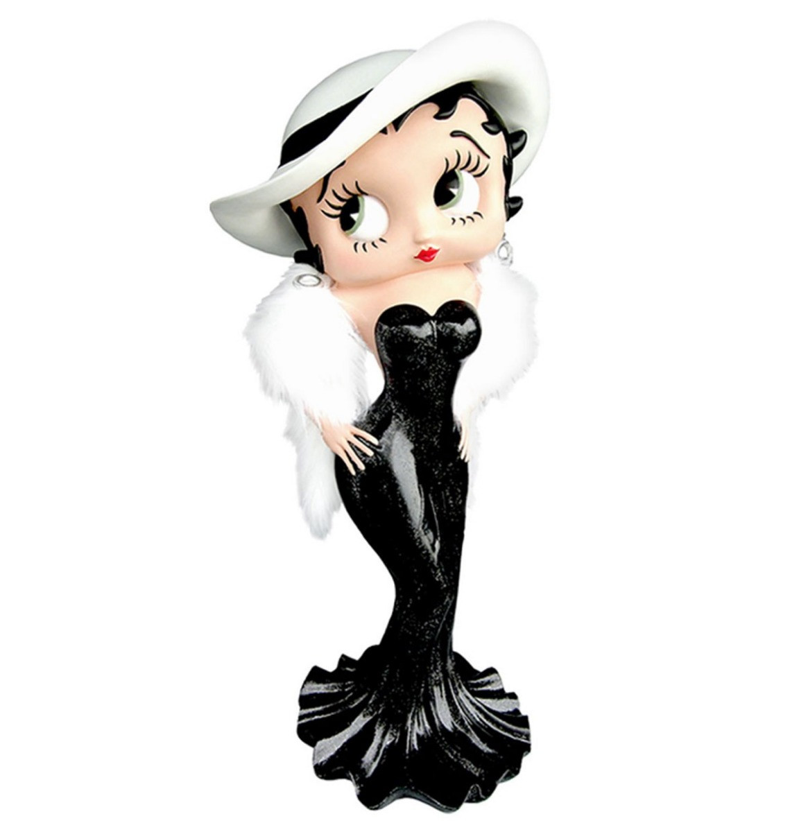 Betty Boop Madam 3ft (Zwarte Glitter Jurk) Beeld