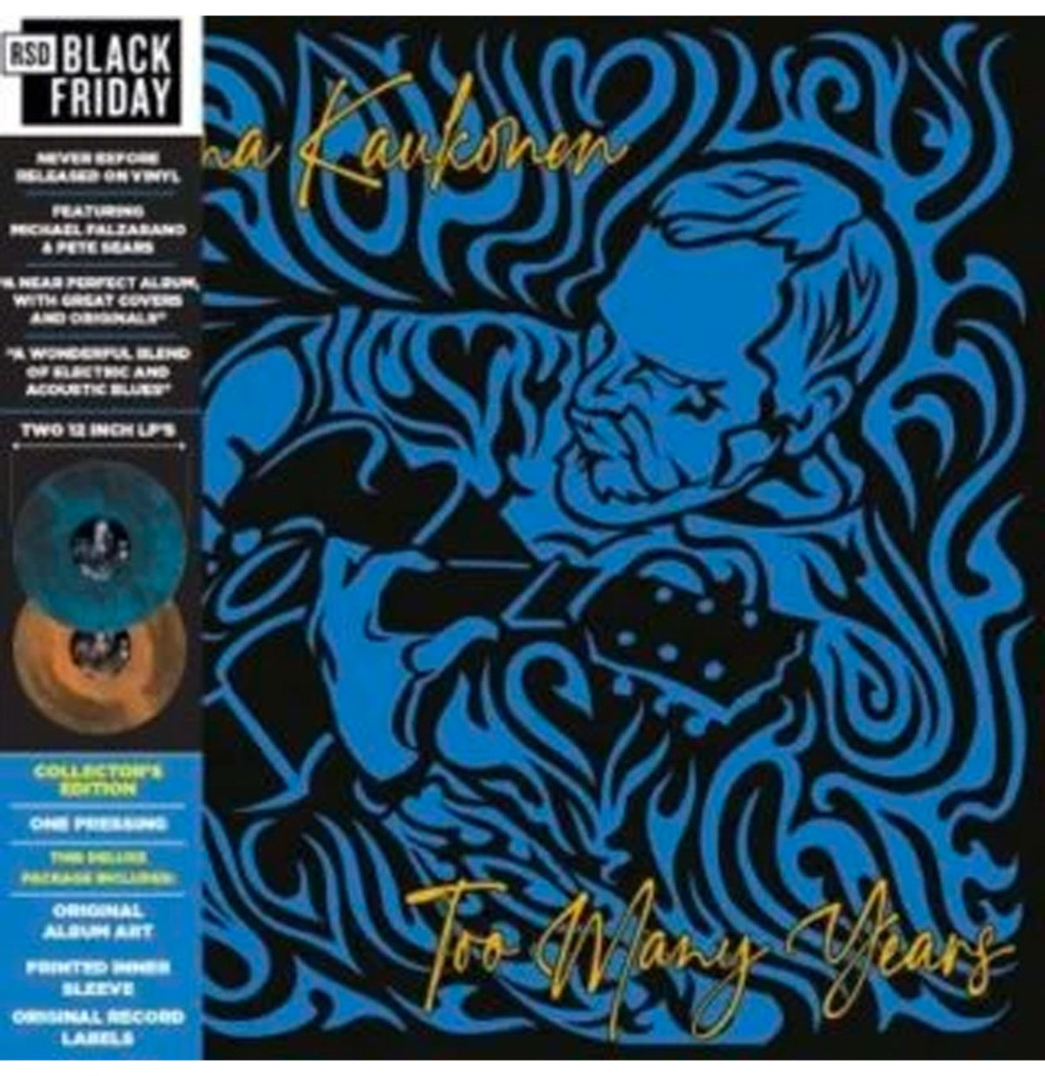 Jorma Kaukonen - Too Many Years (Gekleurd Vinyl) (Record Store Day Black Friday 2022) LP