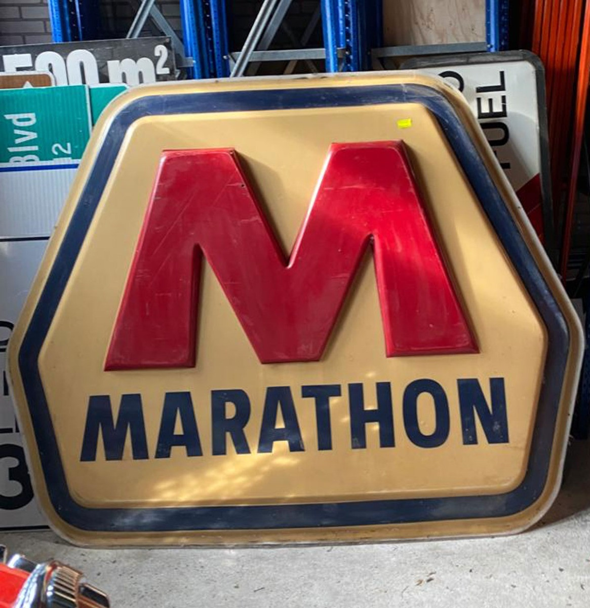 Marathon Gasoline Originele Lichtbakplaat Face 230 x 190 cm