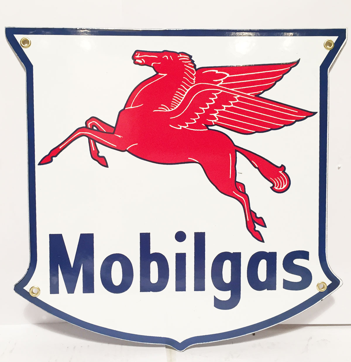 Mobilgas Pegasus Logo Emaille Bord Shaped