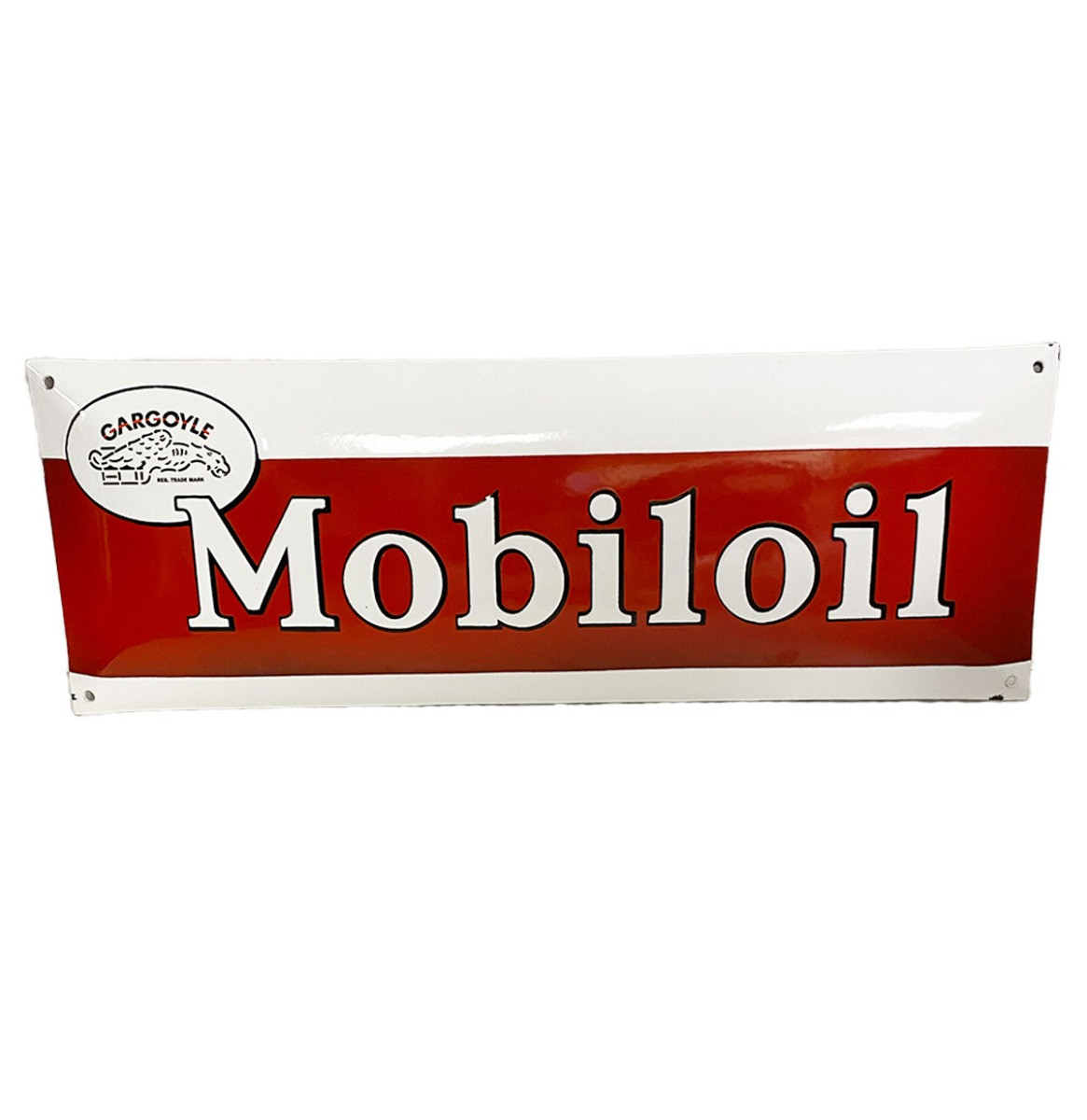 Mobiloil Logo Emaille Bord - 53 x 19cm