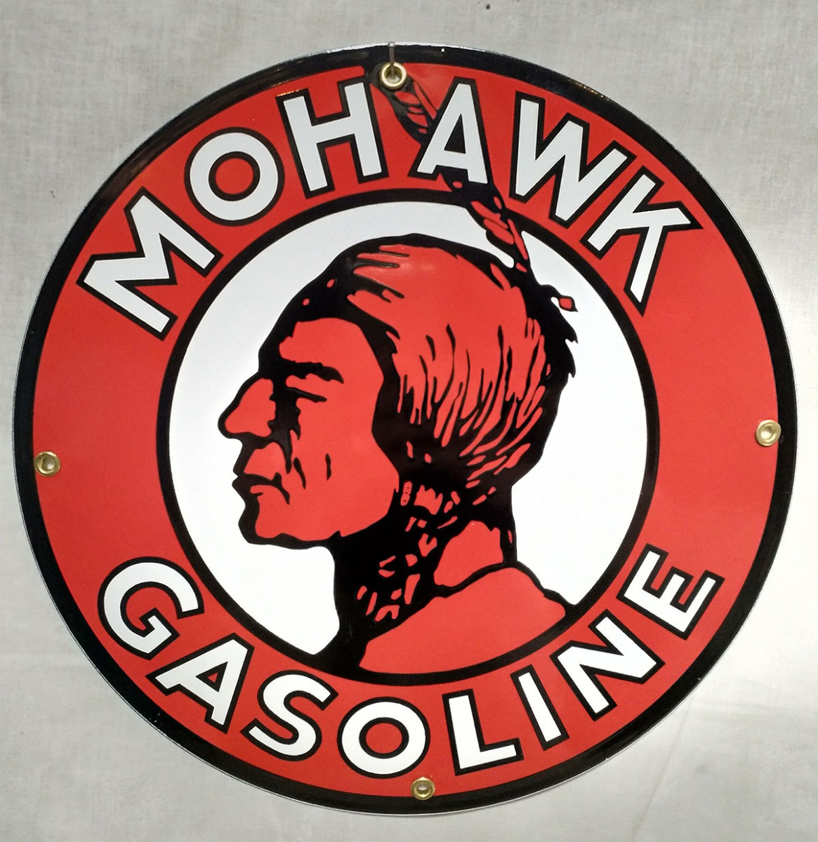 Mohawk Gasoline Emaille Bord