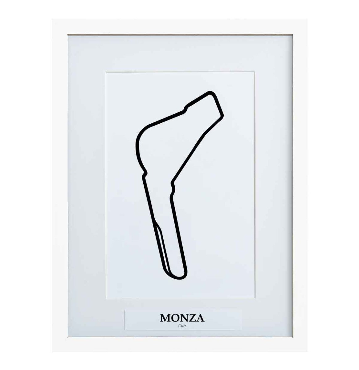 Formule 1 Circuit Monza 3D Print - Wit
