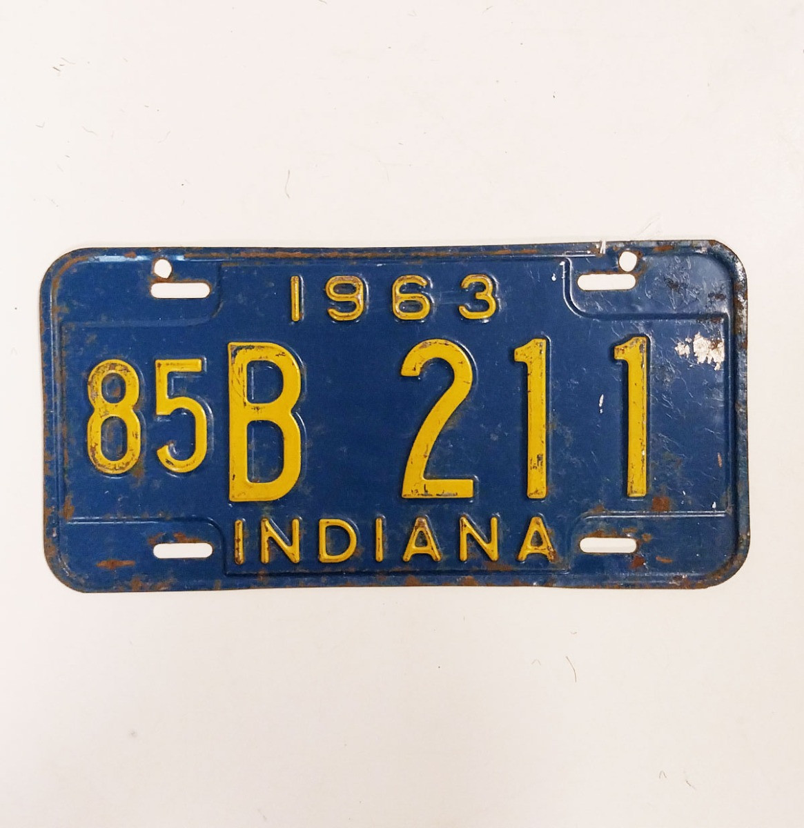 Indiana Kentekenplaat - 1963 - Origineel