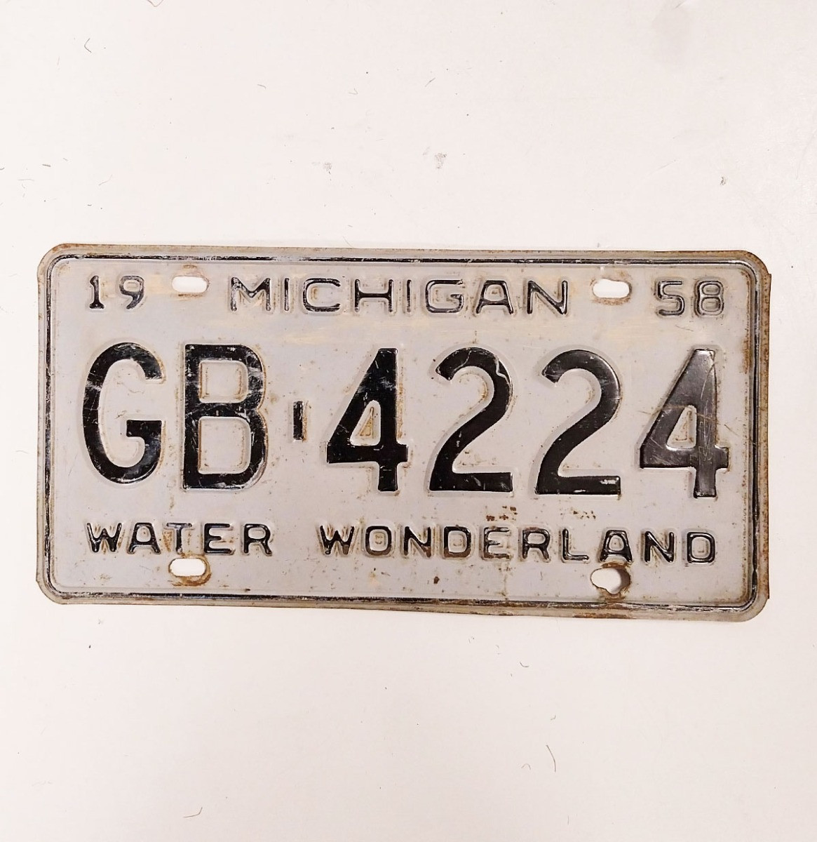 Michigan Kentekenplaat - 1958 - Origineel