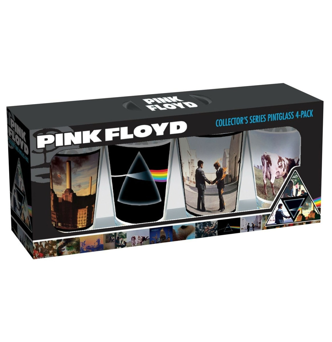 Pink Floyd: Albumhoezen 16 oz Glazen 4-Pak