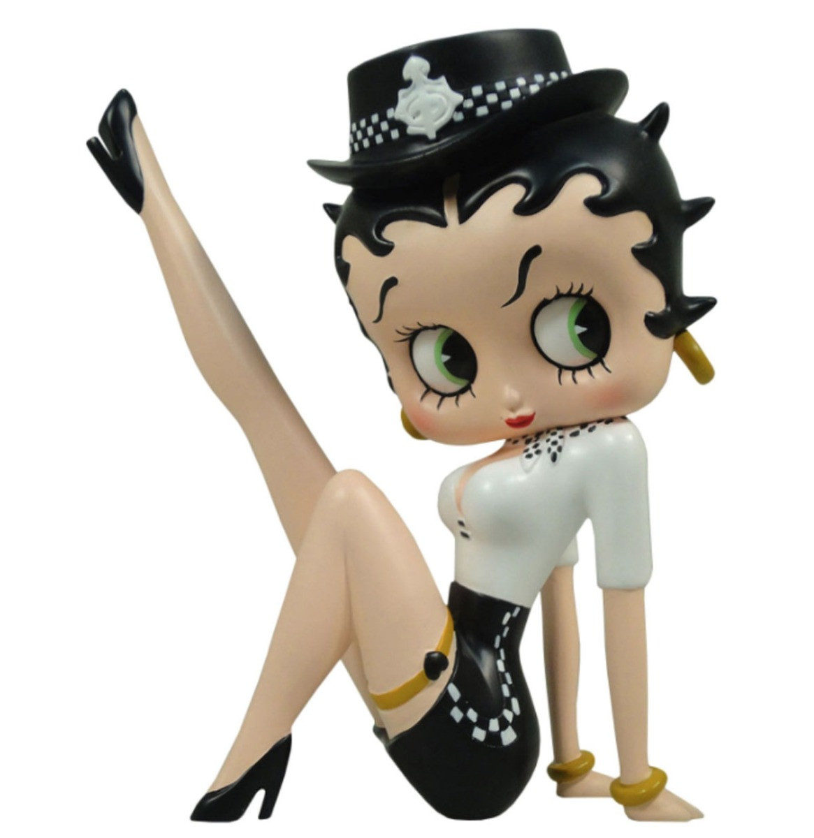Betty Boop Zittende Politievrouw Beeldje