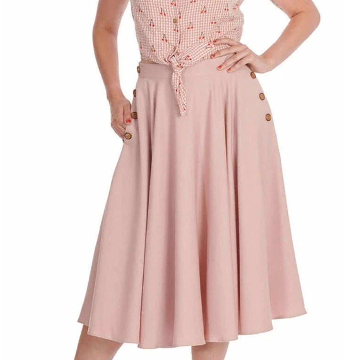 Banned Polly May Swing Skirt Pink -XXL