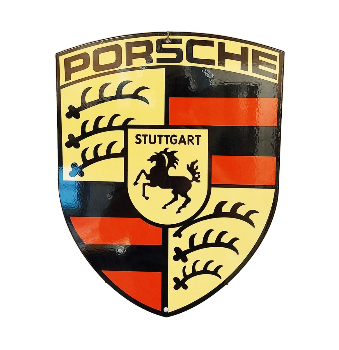 Porsche Logo Emaille Bord - 23,5 x 30,5cm
