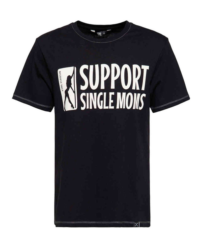 King Kerosin Support Single Mom&apos;s Shirt Black-XXXXL