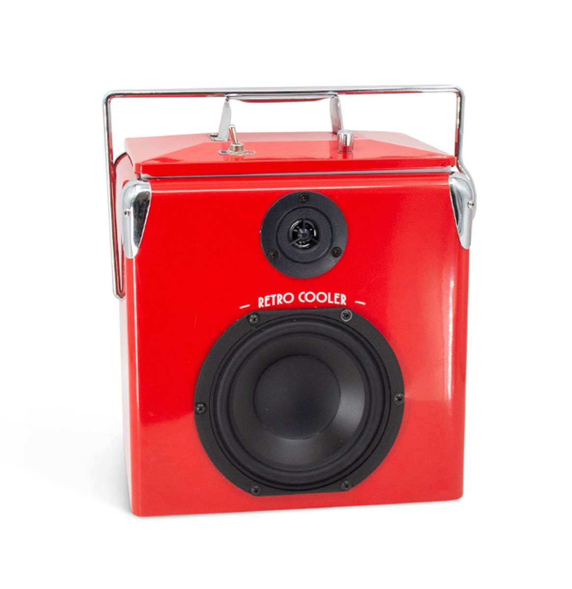 Retro Cooler Rood Bluetooth Speaker