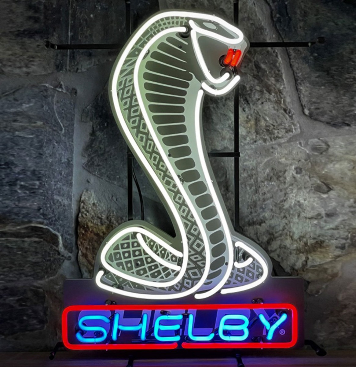 Shelby Cobra Neon Verlichting Met Achterplaat - 53 x 70 cm