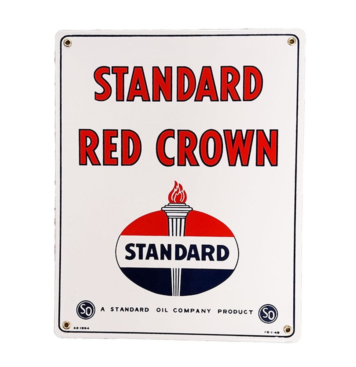 Standard Red Crown Emaille Bord - 38 x 30,5cm