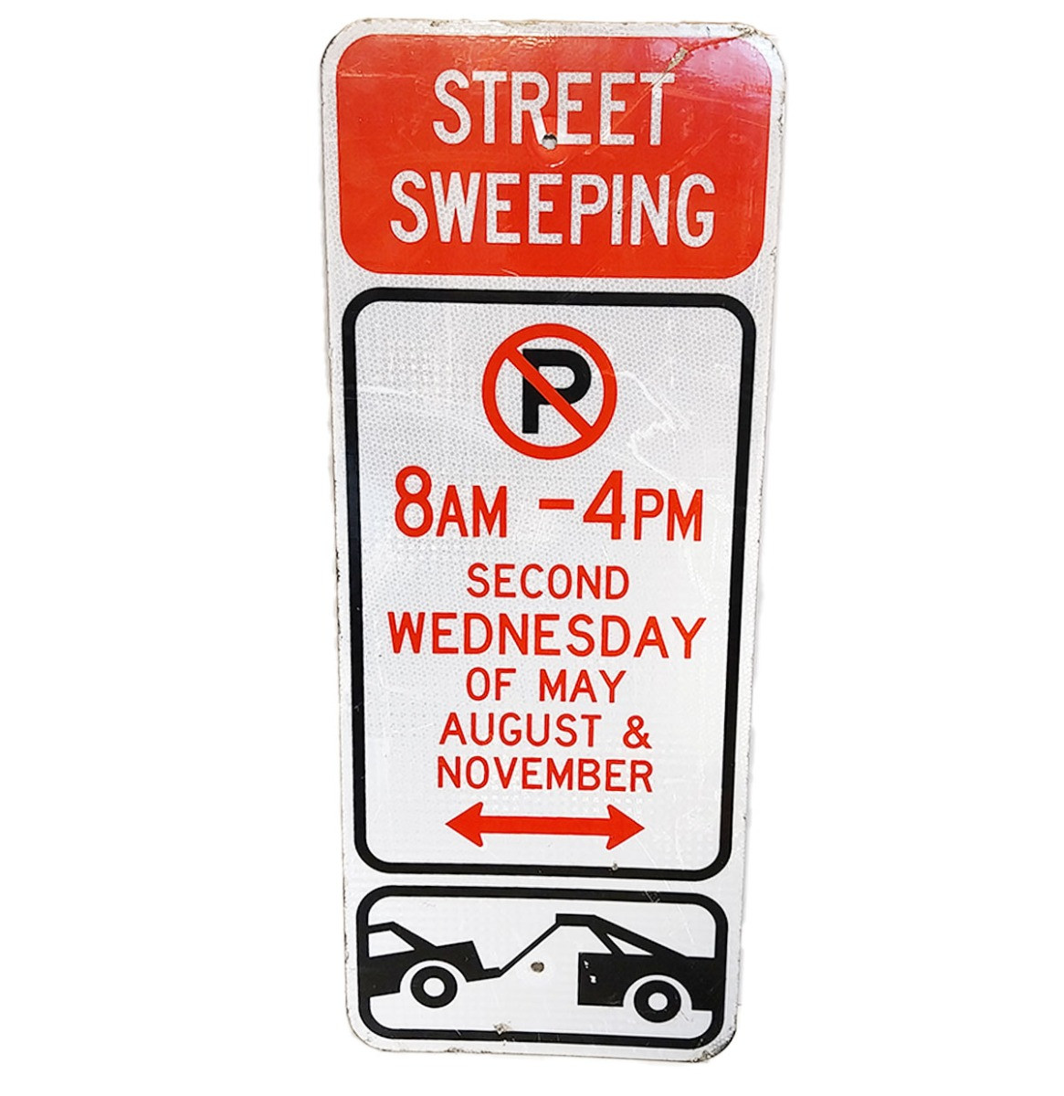 Street Sweeping Wednesdays - Original American Street Sign - 76 x 30,5cm