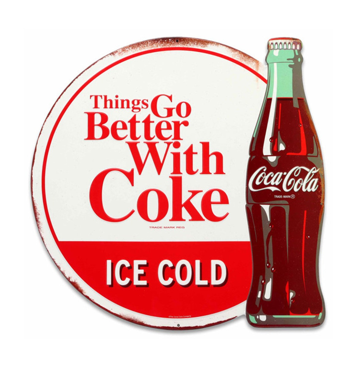 Coca-Cola Things Go Better With Coke Metalen Bord - 46 x 46cm