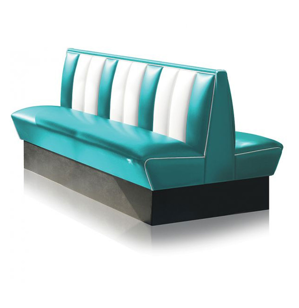 Classic Dubbele Retro Diner Bank Bel Air HW150 Turquoise
