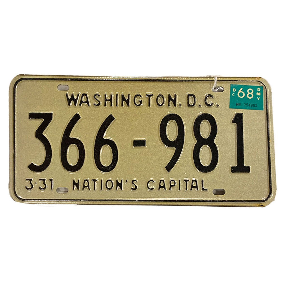 Washington DC Kentekenplaat - Origineel