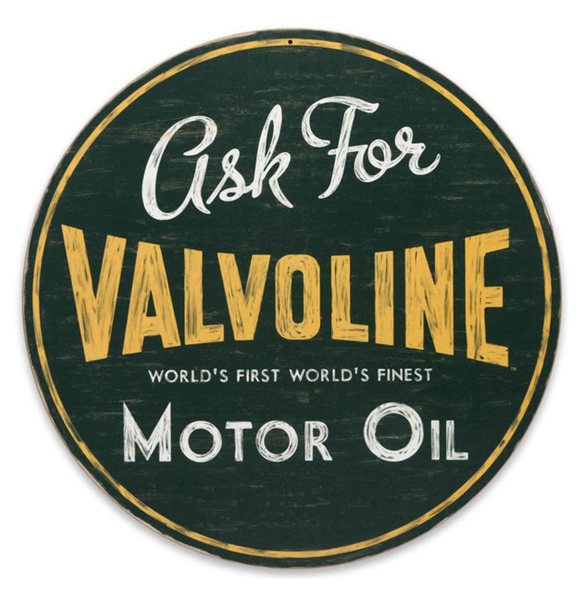 Valvoline Motor Oil Houten Bord - Ø59cm