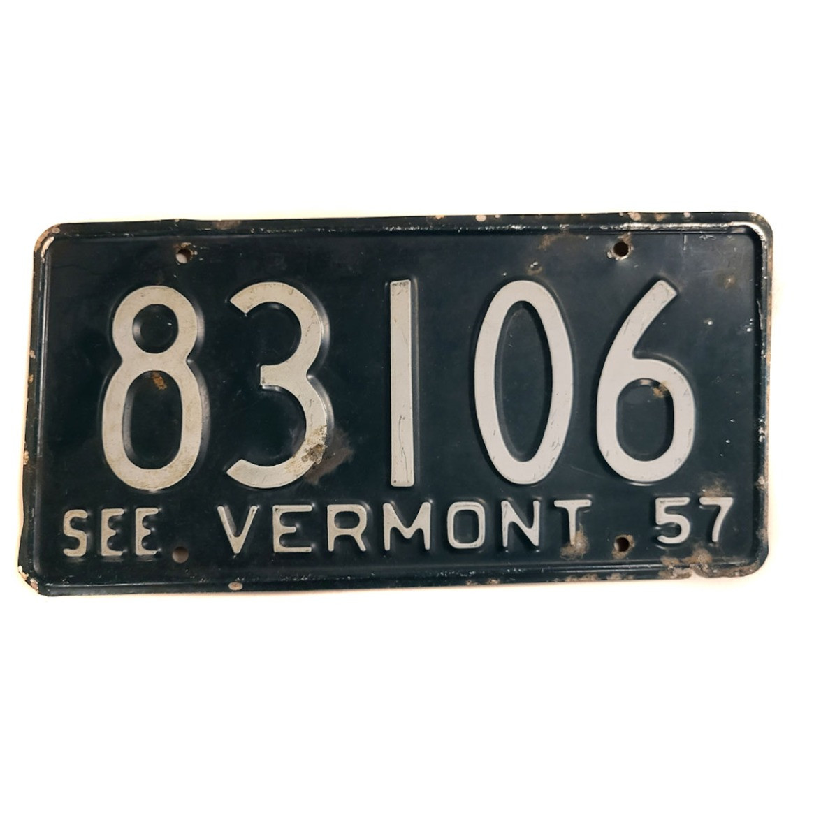 Vermont 1957 Kentekenplaat - Origineel